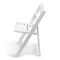 Atlas Commercial Products TitanPRO White Resin Folding Chair with Slatted Seat RFCSL6WH - alternate 3